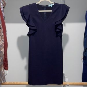 Blue Ruffle Sleeve Dress